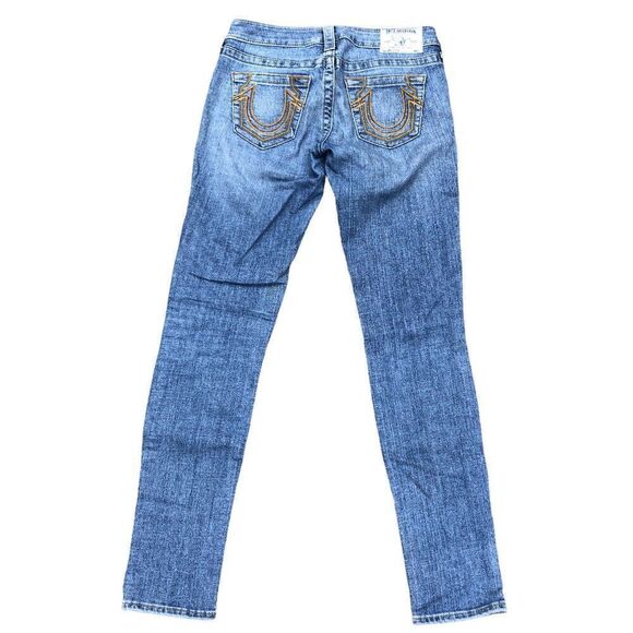 TRUE Religion Jeans Size 26 SKINNY Blue - Picture 3 of 6